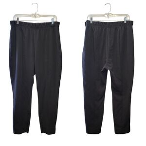 Sz XLP Black by Anthropologie Legging Trousers Side Zipper Zippered Ankles